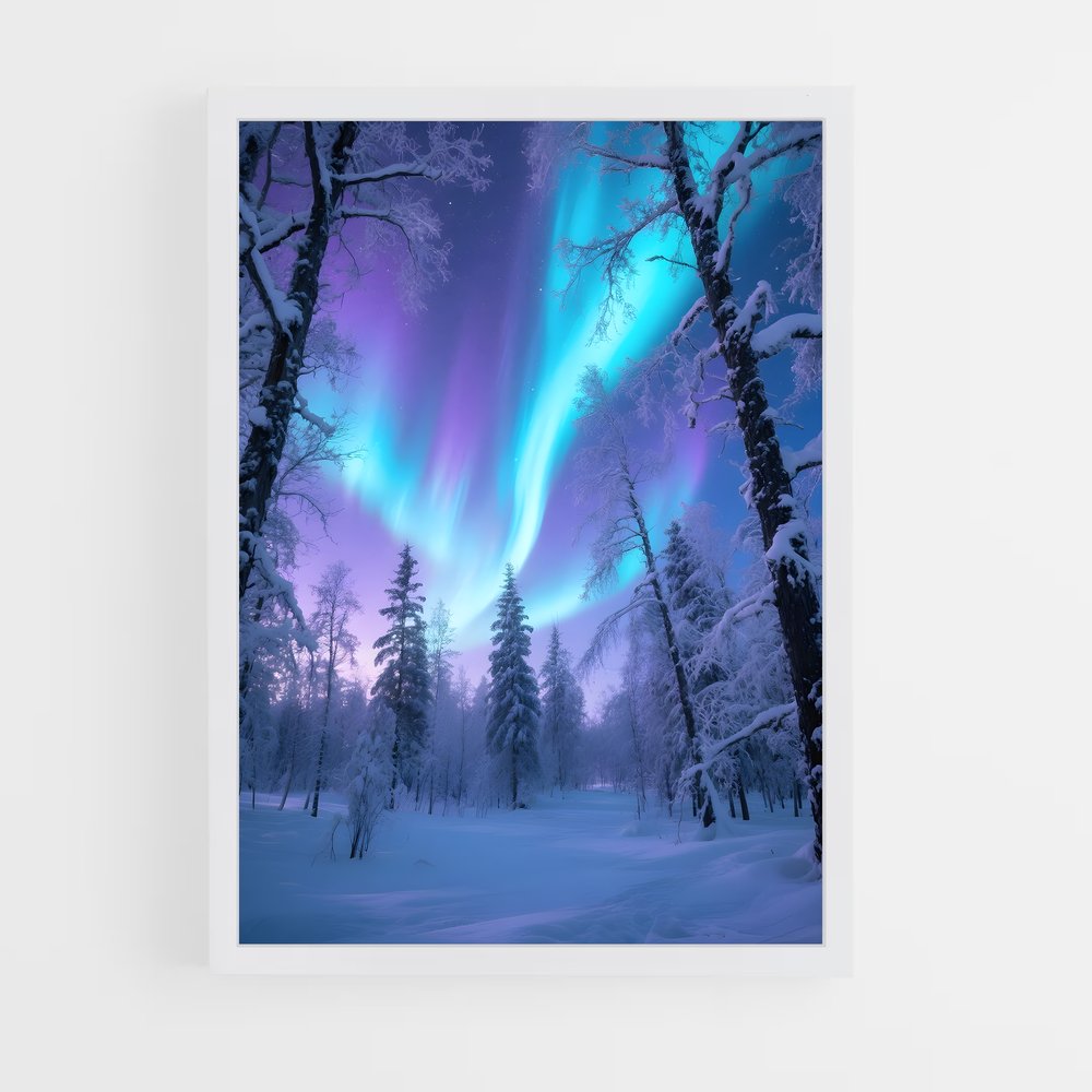 Poster Aurora borealis éblouissante – affiche Univers (vue 3)